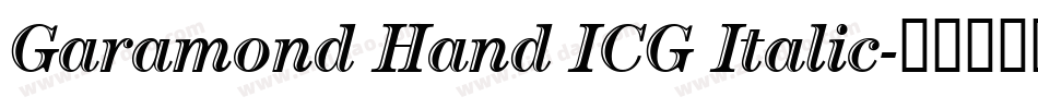 Garamond Hand ICG Italic字体转换